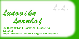 ludovika larnhof business card